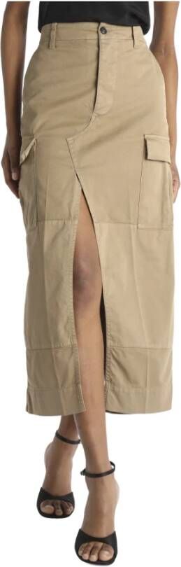 N21 Midi Skirts Beige Dames