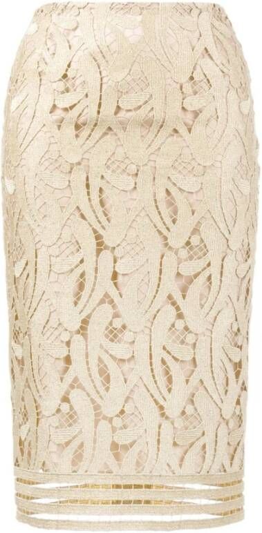 N21 Midi Skirts Beige Dames