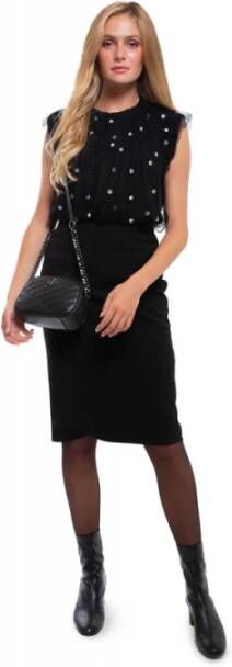N21 Mouwloze trui met Swarovsky -stenen Zwart Dames