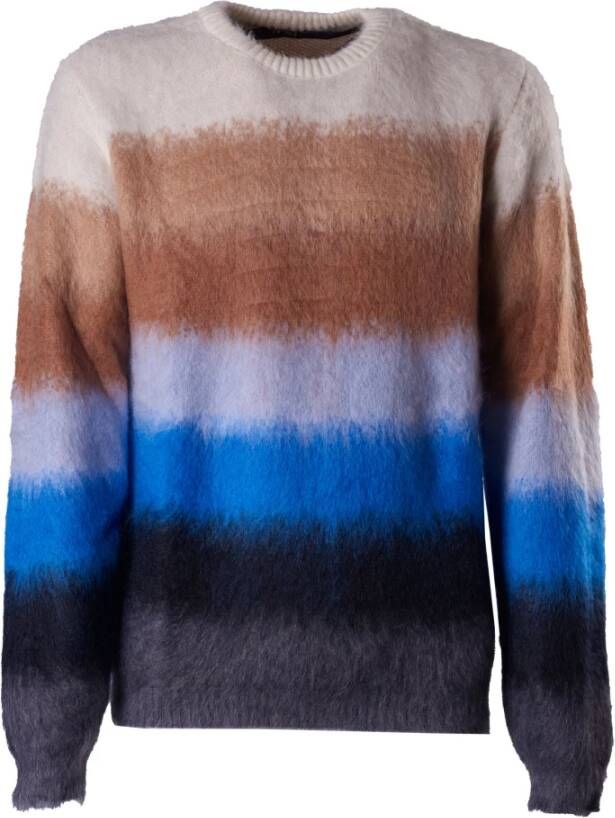 N21 Ronde hals gekweek Meerkleurig Heren