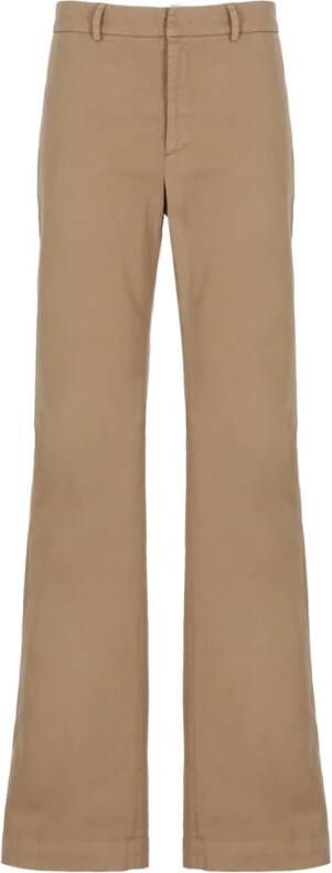 N21 Straight Trousers Bruin Dames