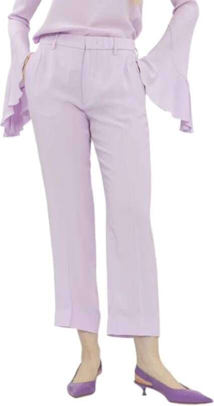 N21 Straight Trousers Purple Dames