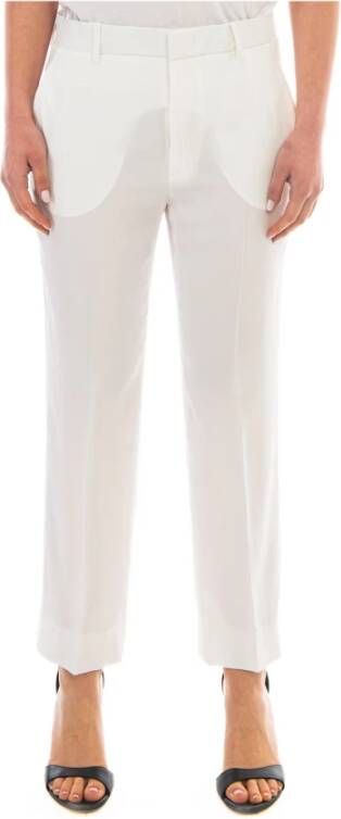N21 Straight Trousers Wit Dames