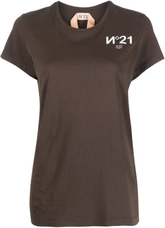 N21 T-Shirts Bruin Dames