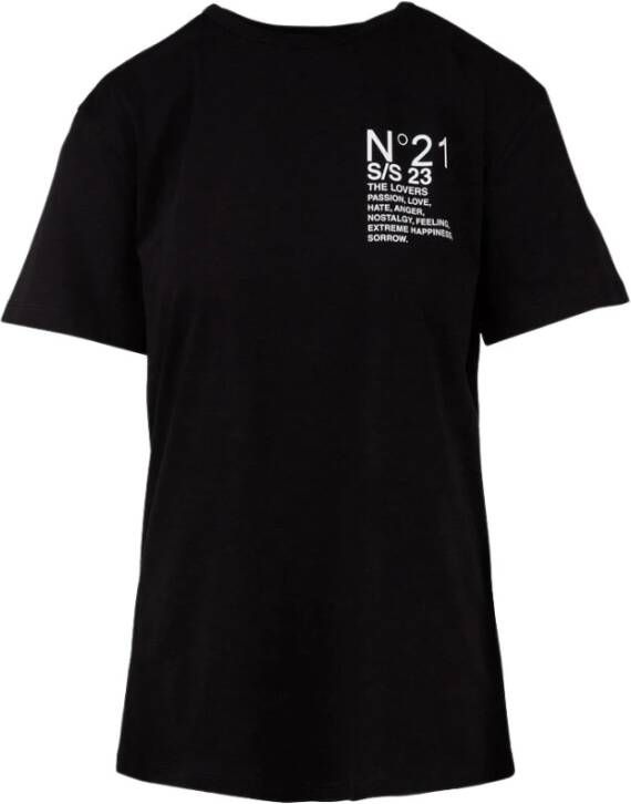 N21 T-Shirts Zwart Dames