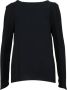 N21 Zwarte Viscose Shirt met Geplooide Details Zwart Dames - Thumbnail 1