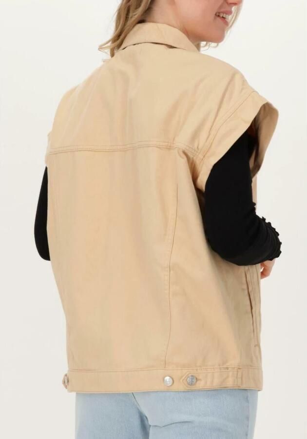 NA-KD Dames Blazers Oversized Denim Vest Beige - Foto 3