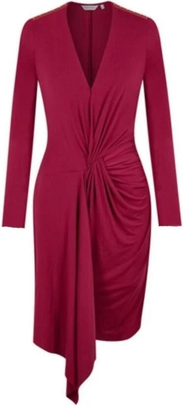 Naf Bordeaux Karma Jurk Elegant en veelzijdig Red Dames