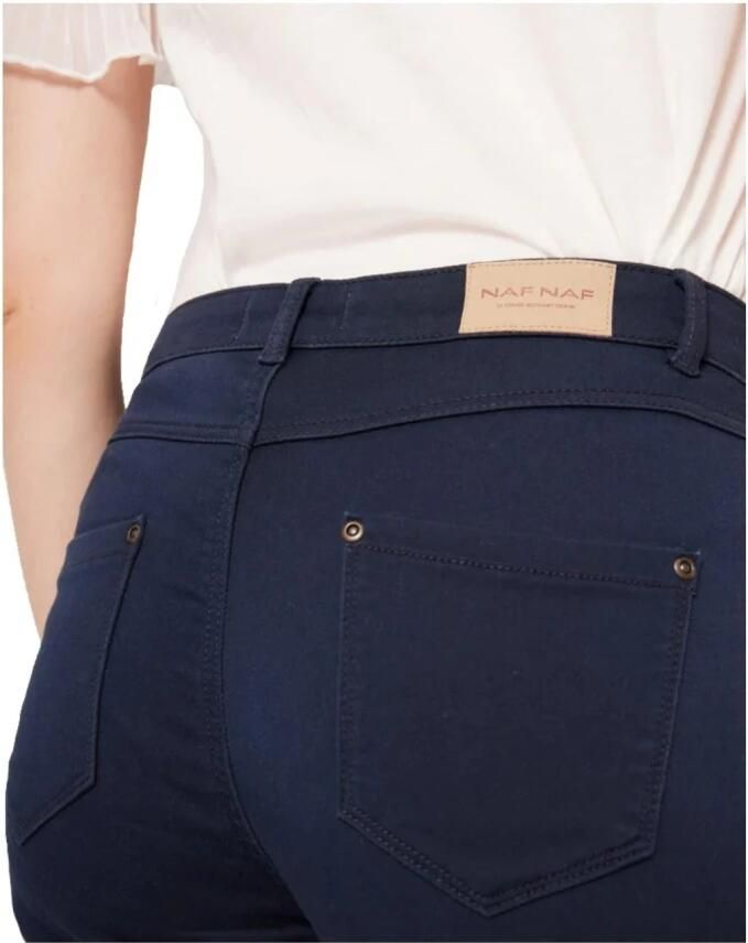 Naf Katoenmix Skinny Broek Blue Dames