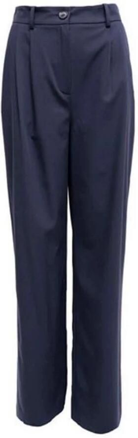 Naf Navy Blauwe Pantalon met Klepzakken Blue Dames