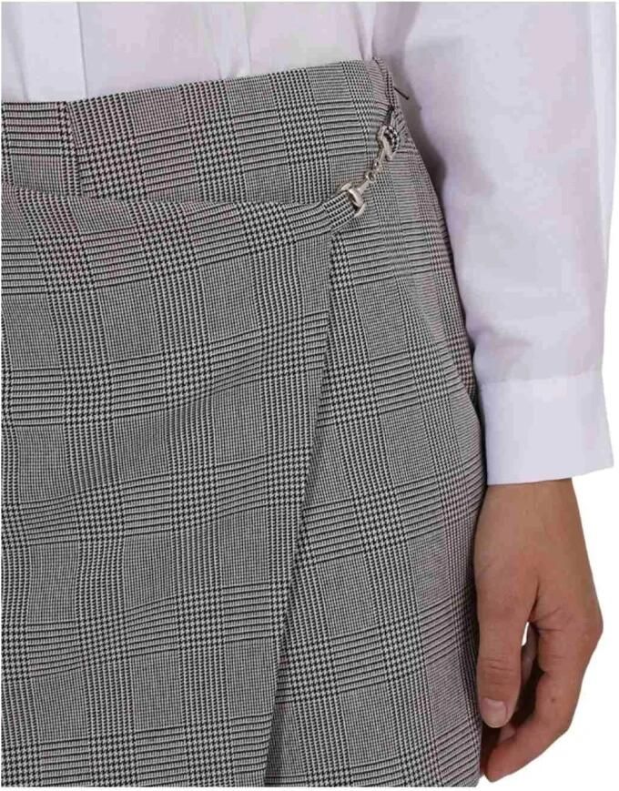 Naf Veelzijdige Grijze Geruite Rok Broek Gray Dames