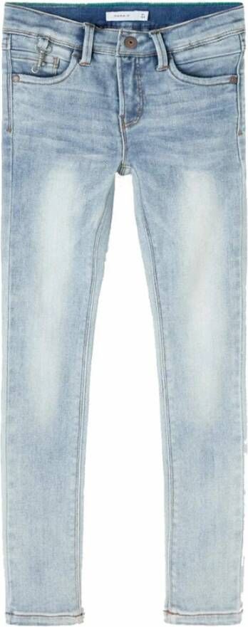 NAME IT KIDS low waist slim fit jeans NKMTHEO light denim