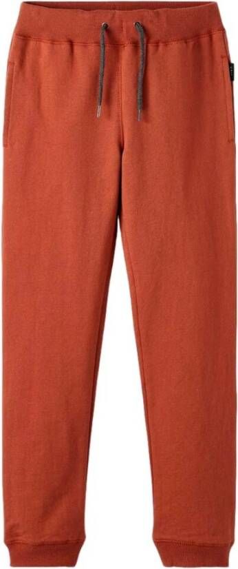 NAME IT KIDS regular fit joggingbroek NKMSWEAT roodbruin