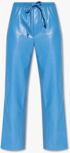 Nanushka Calie trousers in vegan leather Blauw Dames