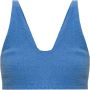 Nanushka Cerulean Blue Wool Blend Crop-top Blauw Dames - Thumbnail 1
