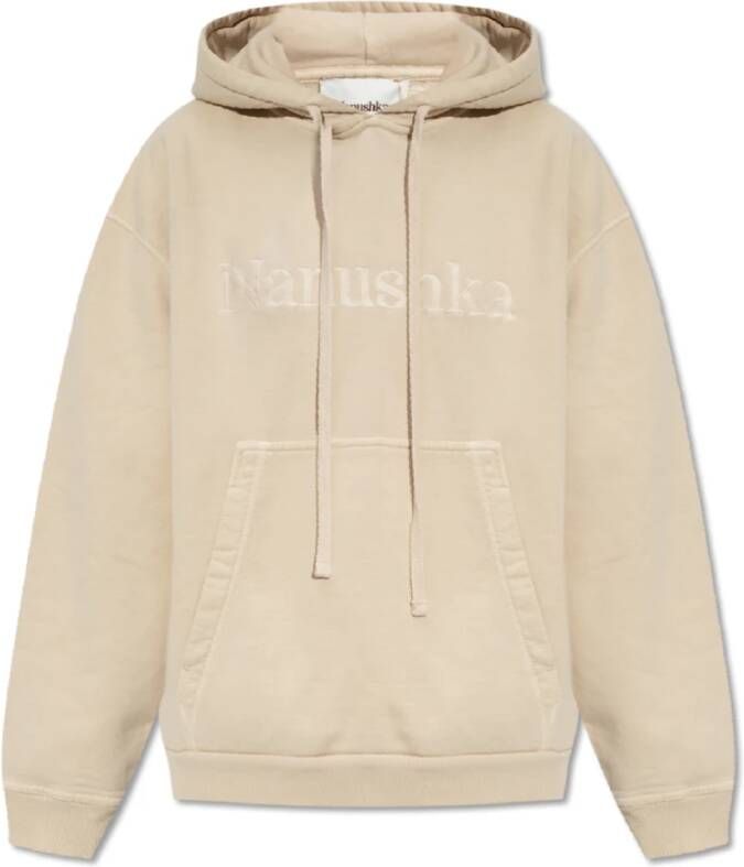 Nanushka Ever hoodie met logo Beige Dames