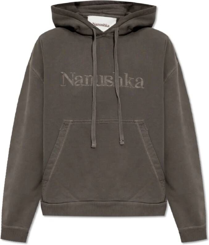 Nanushka Ever hoodie met logo Grijs Dames