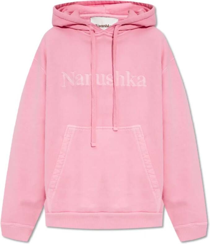 Nanushka Ever hoodie met logo Roze Dames