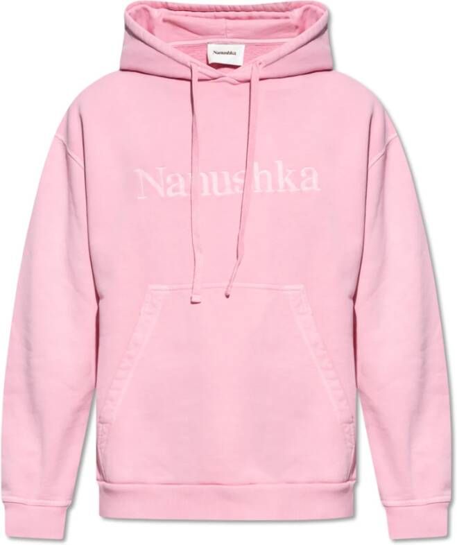 Nanushka Ever hoodie met logo Roze Heren