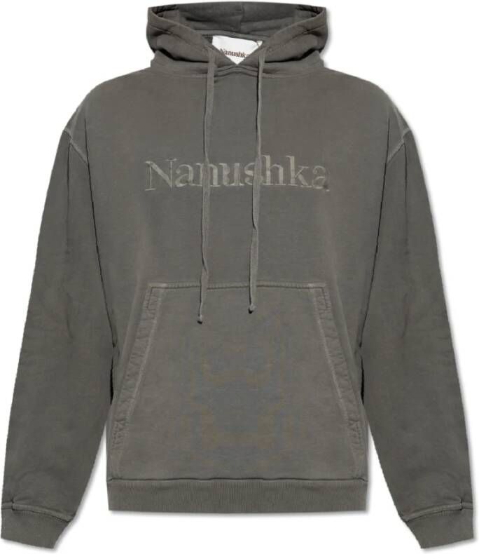 Nanushka Ever hoodie with logo Grijs Heren