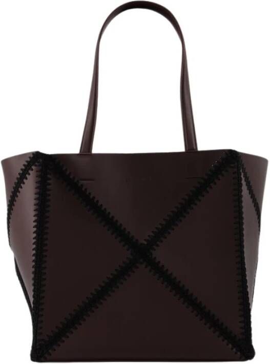 Nanushka Origami vegan lederen draagtas Bruin Dames
