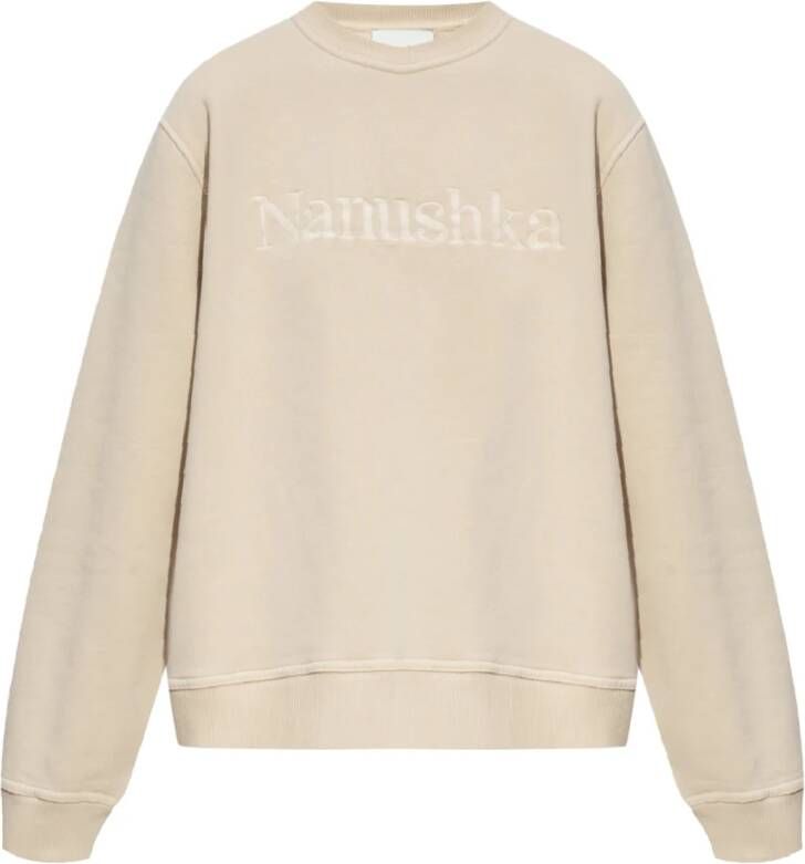 Nanushka Mart sweatshirt met logo Beige Dames