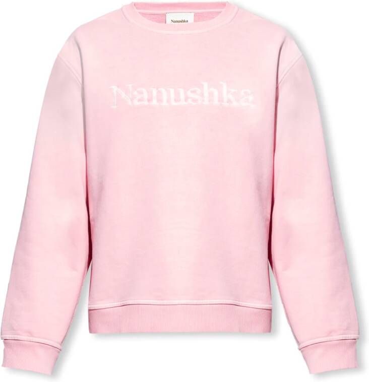 Nanushka Mart sweatshirt met logo Roze Heren