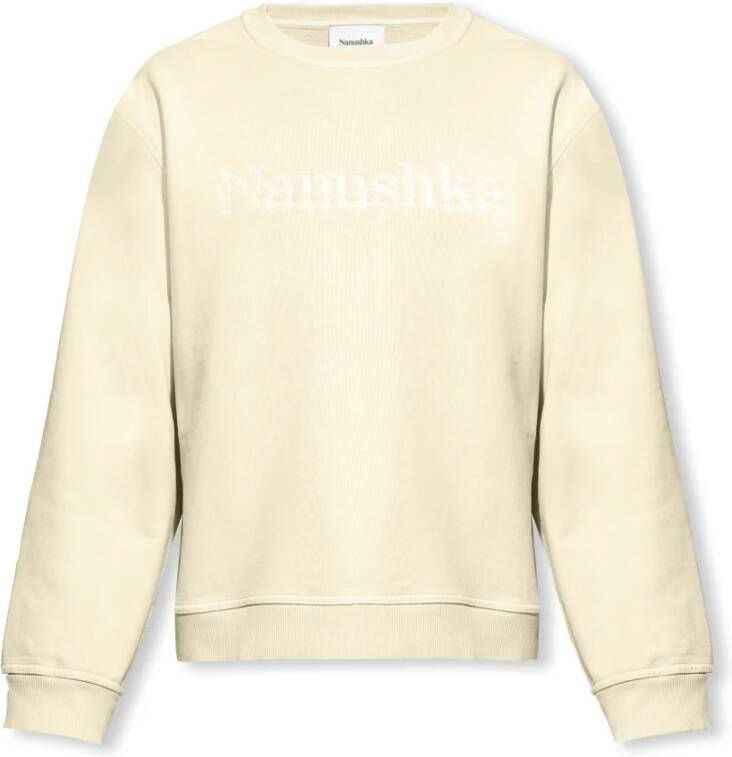 Nanushka Mart sweatshirt with logo Beige Heren