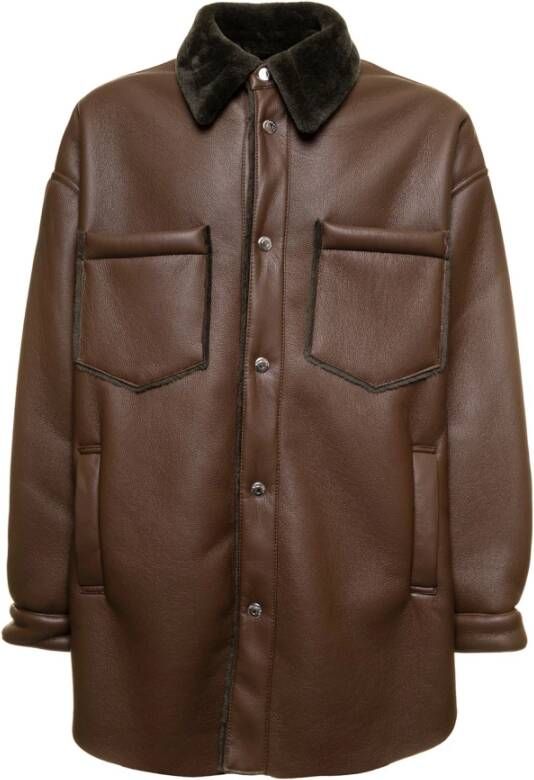 Nanushka Nhka Jackets Brown Bruin Heren