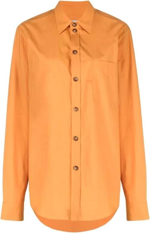Nanushka Oranje Poplin oversized shirt Oranje Dames