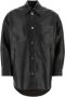Nanushka Oversized Martin Shirt van Zwart Synthetisch Leer Zwart Heren - Thumbnail 1