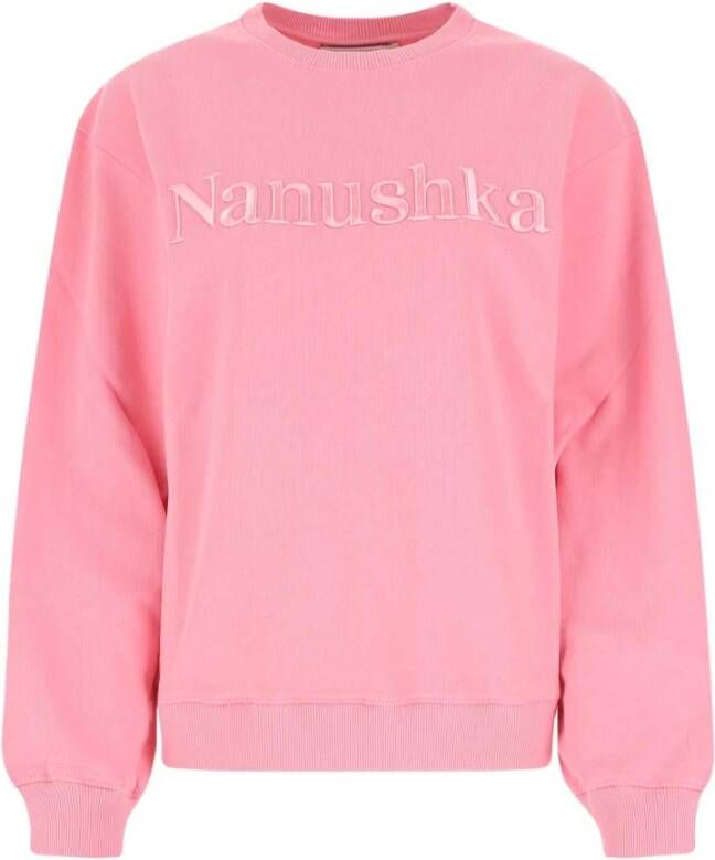 Nanushka Roze katoenen rey sweatshirt Roze Dames