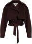 Nanushka Bruine Korte Trenchcoat met Riem Brown Dames - Thumbnail 1