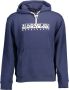 Napapijri Stijlvol blauw katoenen sweatshirt met ritssluiting zak Blue Heren - Thumbnail 1