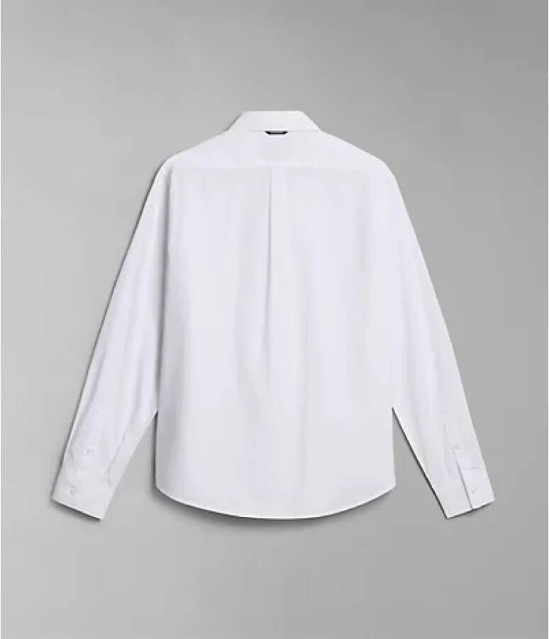 Napapijri Overhemden met knopen en geborduurd detail White Heren