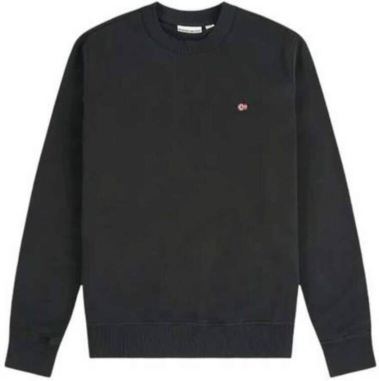 Napapijri Elegant Sweatshirt met Geborduurd Logo Black Heren