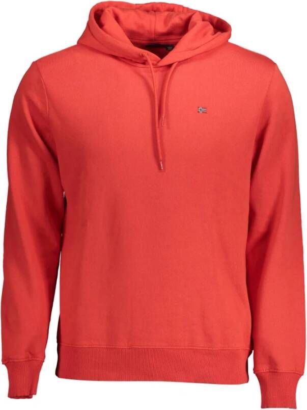 Napapijri Chique Roze Hoodie met Logo-Detail Red Heren