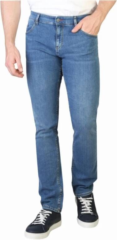 Napapijri Slim-Fit Katoenen Jeans met knoop- en ritssluiting Blue Heren