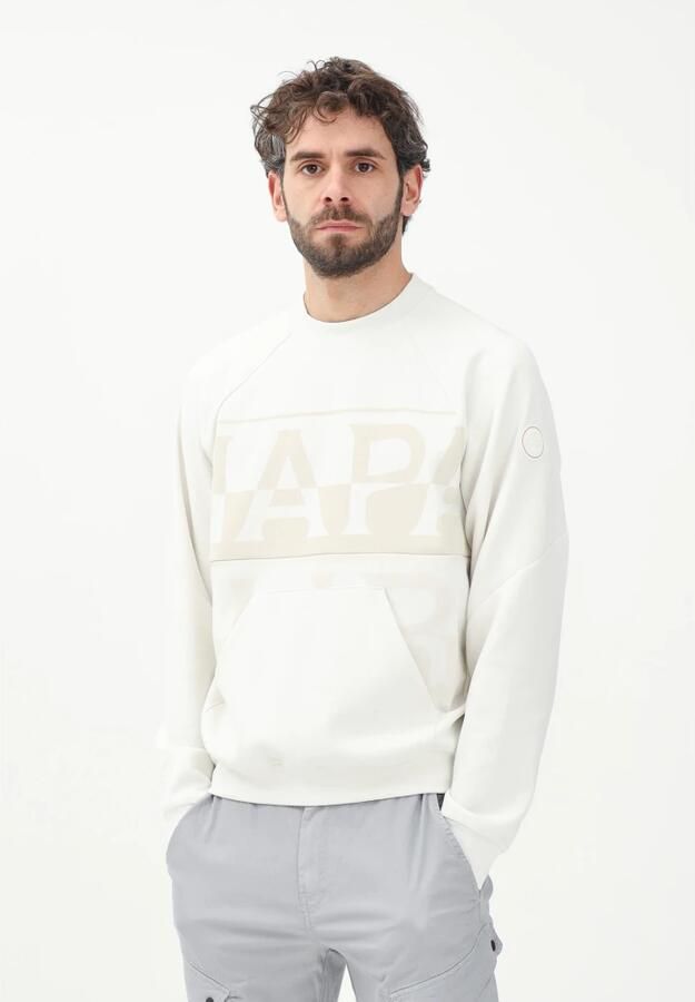Napapijri Anghiari Crewneck Sweater Lente Zomer White Heren