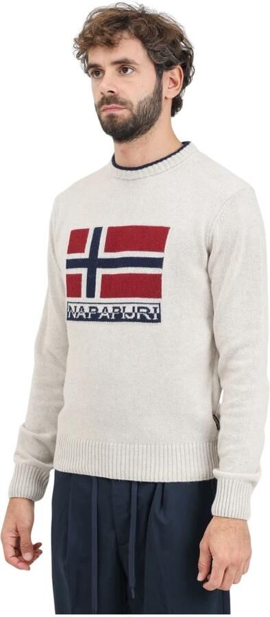 Napapijri Gebreide pullover met labelprint model 'SILVRETTA'