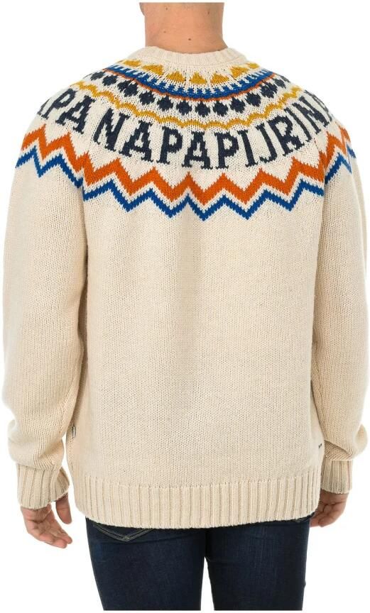Napapijri Multicolor Ronde-Hals Gebreide Trui Beige Heren - Foto 2