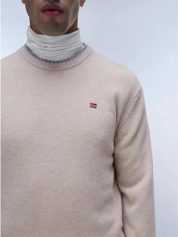 Napapijri Mannen Gebreide Kleding Collectie voor Herfst Winter Beige Heren - Foto 2