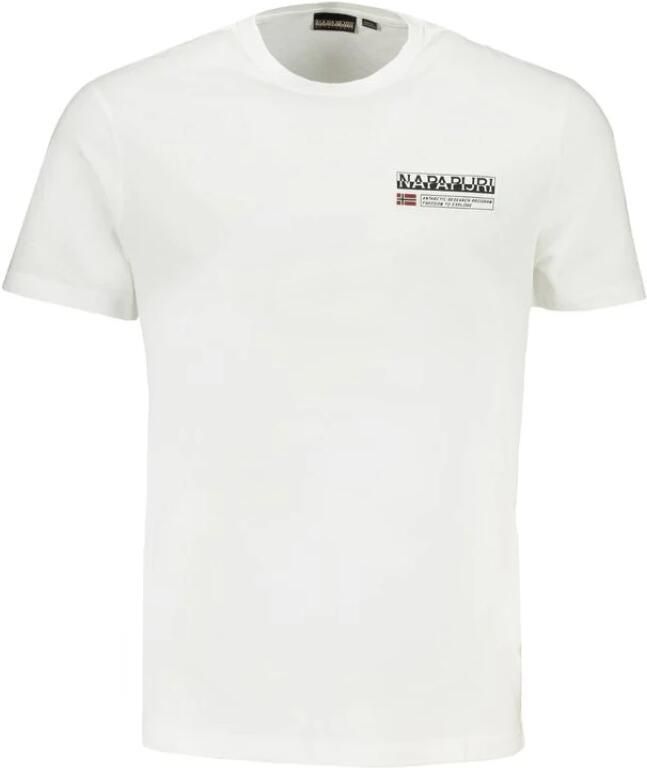 Napapijri Bedrukt Logo Biologisch Katoen T-shirt White Heren - Foto 3