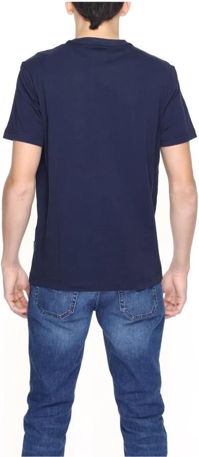 Napapijri Blauw Katoenen T-shirt met Print Logo Blue Heren - Foto 2