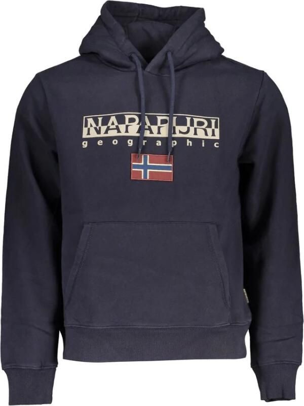 Napapijri Blauw Katoenen Hoodie met Contrasterende Details Blue Heren - Foto 2