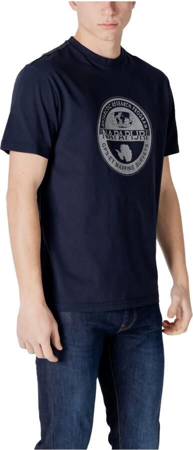 Napapijri Blauw Katoenen T-shirt Korte Mouw Blue Heren - Foto 2