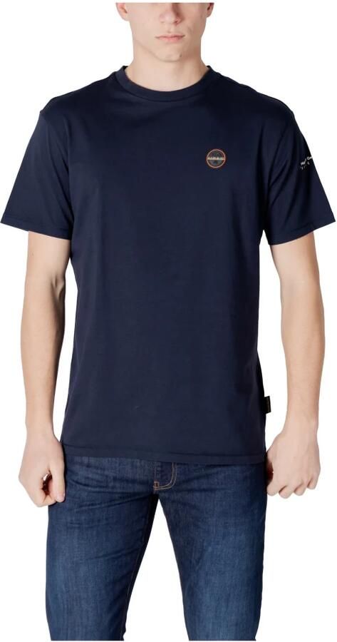 Napapijri Blauw Katoenen T-shirt voor Lente Blue Heren - Foto 3