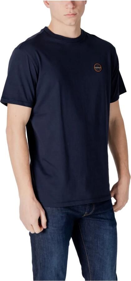 Napapijri Blauw Katoenen T-shirt voor Lente Blue Heren - Foto 4