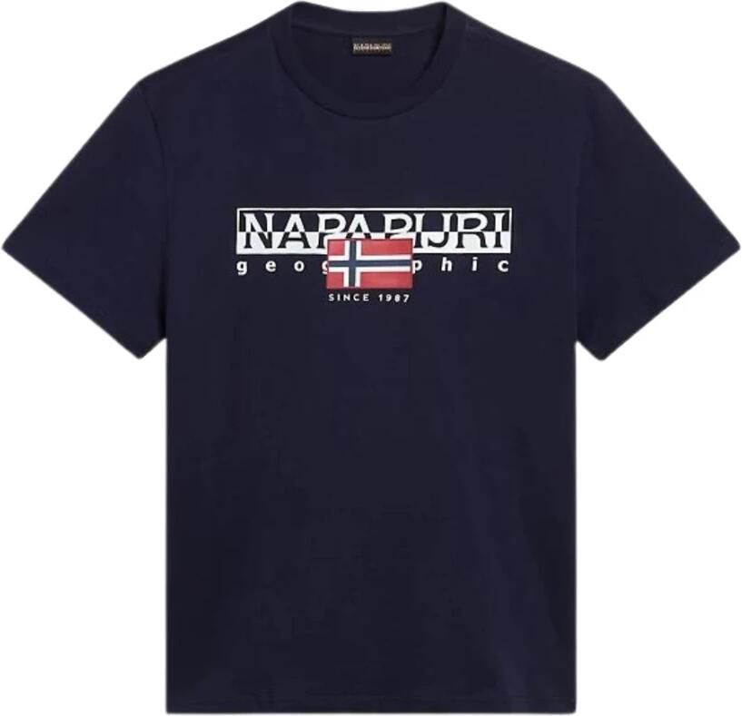 Napapijri Blauwe Aylmer T-shirt met korte mouwen Blue Heren - Foto 3