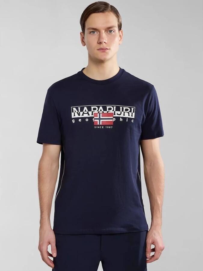 Napapijri Blauwe Aylmer T-shirt met korte mouwen Blue Heren - Foto 2